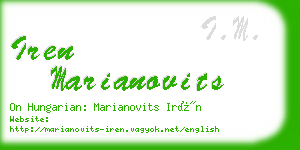iren marianovits business card